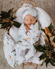 Load image into Gallery viewer, Safari | Baby Jersey Wrap &amp; Beanie Set
