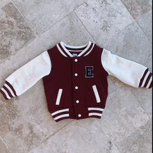 Load image into Gallery viewer, Custom Varsity Jacket - Maroon/White
