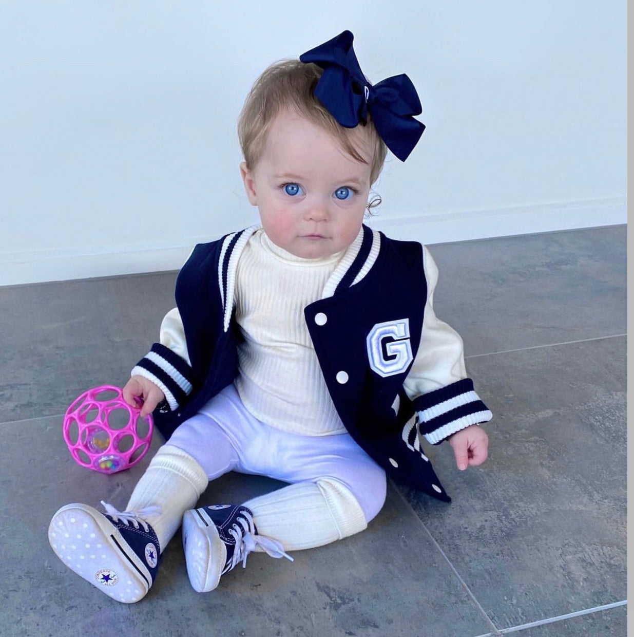 Custom baby varsity outlet jacket