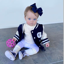 Load image into Gallery viewer, Custom Varsity Jacket - Navy/White
