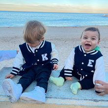 Load image into Gallery viewer, Custom Varsity Jacket - Navy/White
