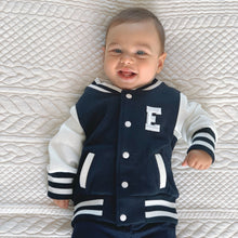 Load image into Gallery viewer, Custom Varsity Jacket - Navy/White
